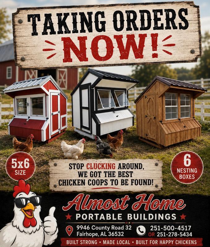 Amish-built chicken coops pictured on Almost Home’s website