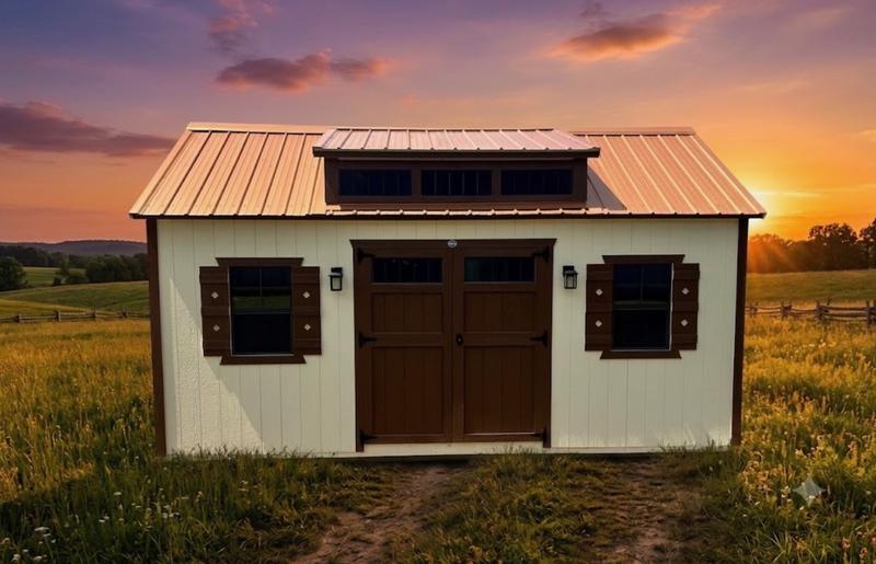 Elite building · 12′ × 16′ pictured on Almost Home’s website
