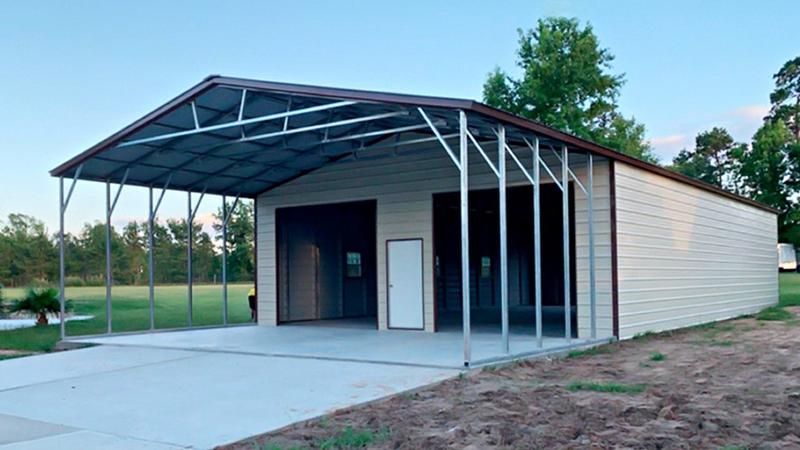 Custom Metal Buildings pictured on Almost Home’s website