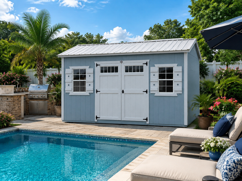 Pool Houses pictured on Almost Home’s website