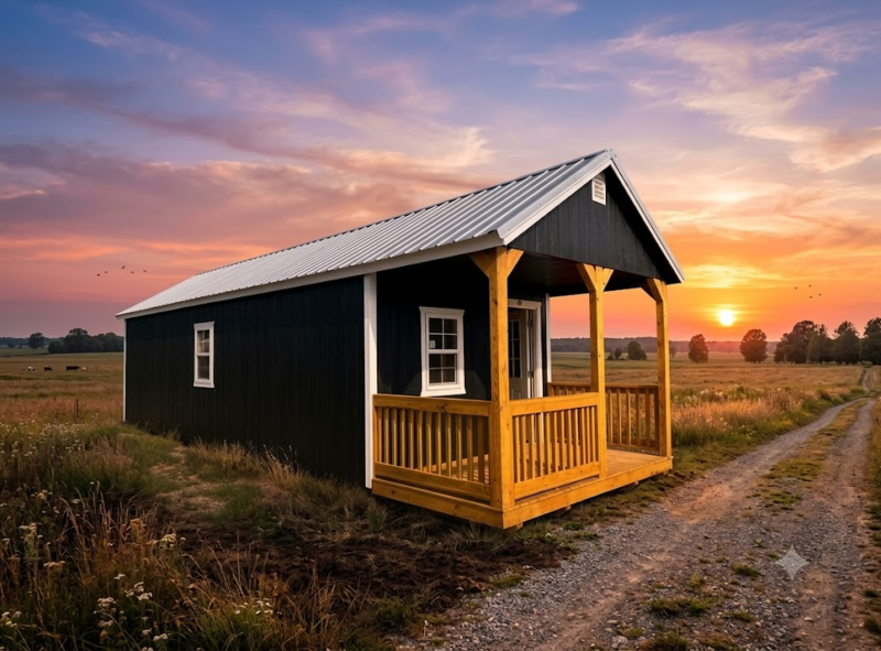 Porch Cabins pictured on Almost Home’s website